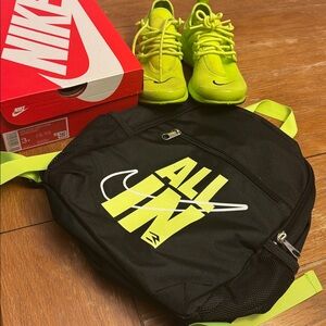 FREE PACK-Nike Neon Green Sneakers with Black Accents